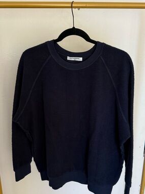 Perfect White Tee - Ziggy Reverse Crew Neck Sweatshirt Navy XL